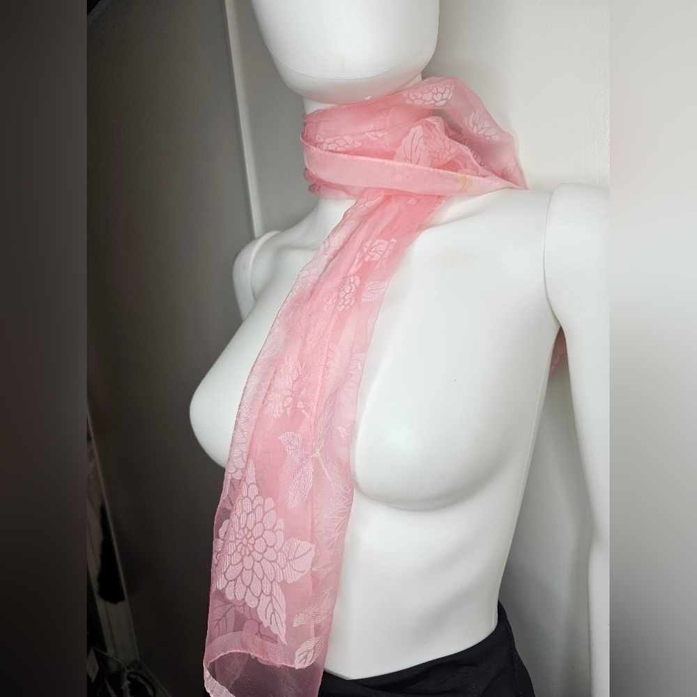 Beautiful Stunning Pink Sheer Scarf